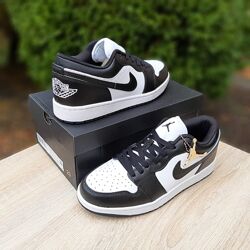 Кросівки чоловічі низькі Nike Air Jordan, білі з чорним
