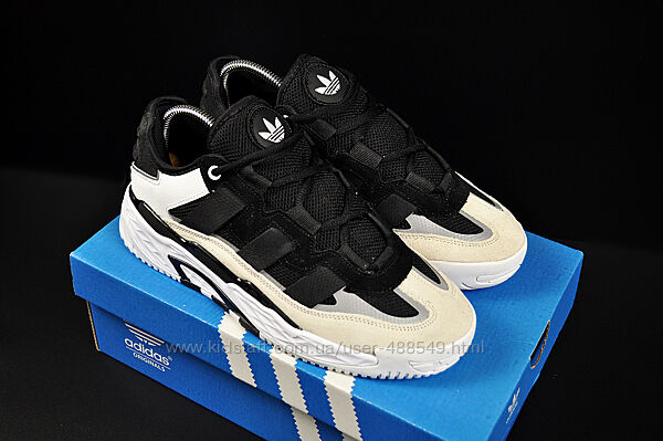 Кросівки чоловічі Adidas Niteball, білі з чорний