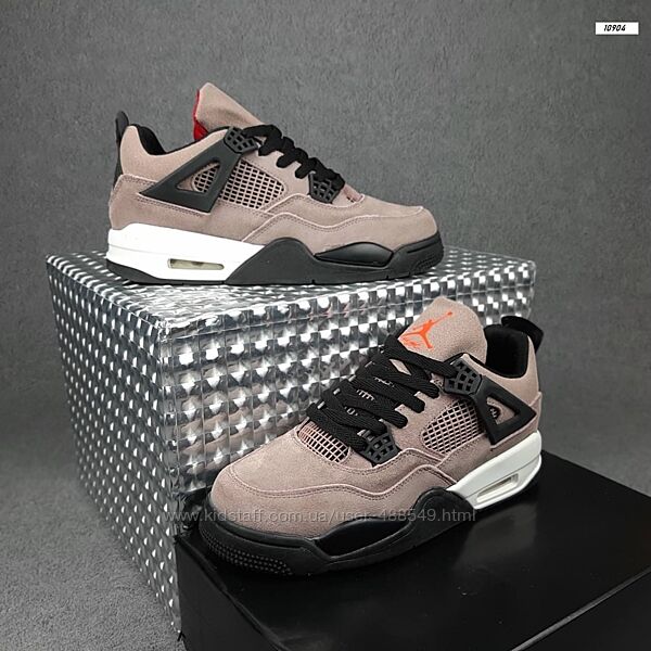 Кросівки чоловічі Nike Air Jordan 4, бузкові, замш