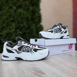 Кросівки чоловічі New Balance 530 білі з зеленим