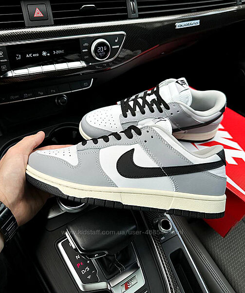 Кросівки чоловічі Nike SB Dunk Low сірі з білим