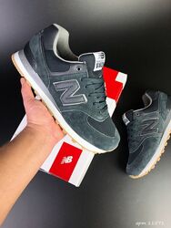 Кросівки чоловічі New Balance 574, сірі,  замш/текстиль