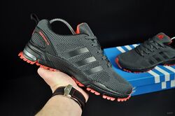 Кросівки чоловічі Adidas Marathon TR, сірі з червоним