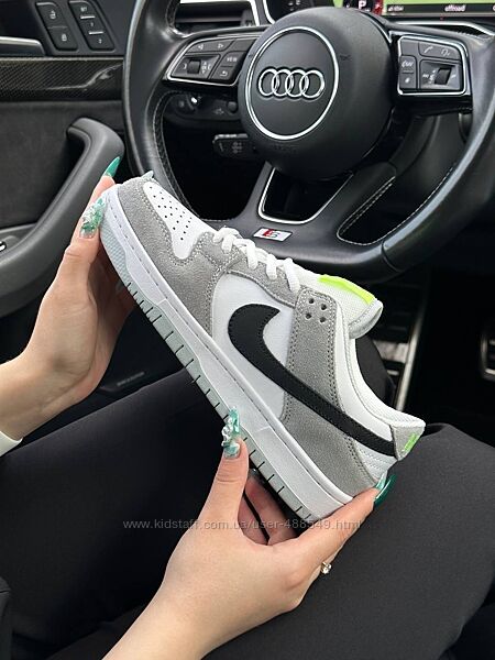 Кросівки Nike SB Dunk Low, сірі з білим