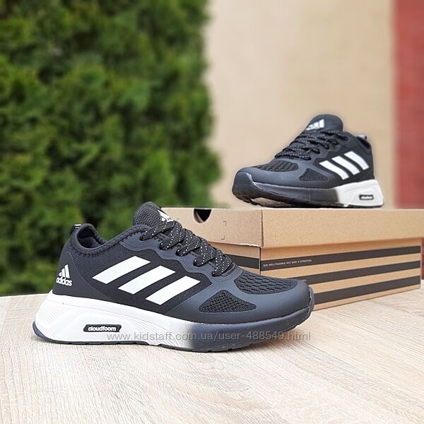 Кросівки жіночі Adidas Cloudfoom чорні з білим