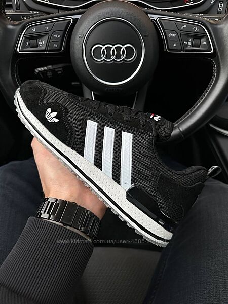 Кросівки чоловічі Adidas Pod-S3 чорні з білим, замш/текстиль