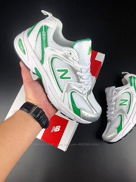 Кросівки жіночі New Balance 530 білі з зеленим