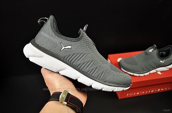 Кросівки літні сітка Puma, сірі 36-41р