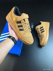 Кросівки чоловічі Adidas Forum Low, коричневі, нубук