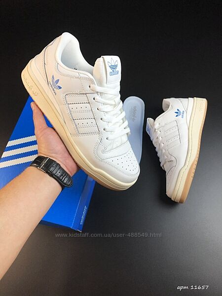 Кросівки чоловічі Adidas Forum Low, білий з бежевим