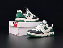 Кросівки чоловічі New Balance 550, білі з зеленим
