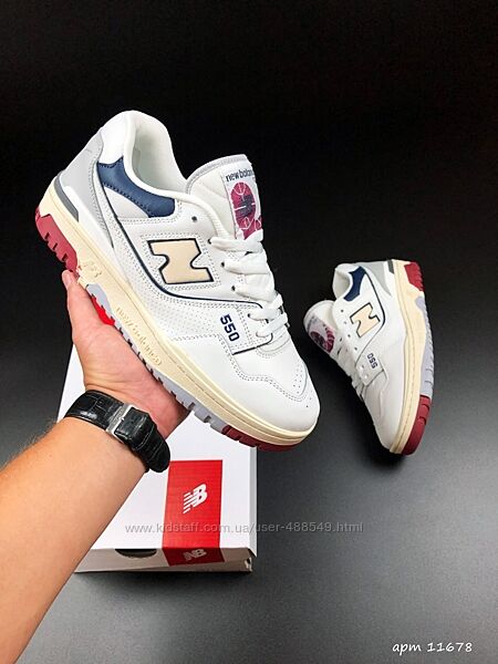 Кросівки чоловічі New Balance 550, білий з бежевим