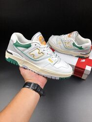 Кросівки чоловічі New Balance 550, білий з жовтим, зеленим
