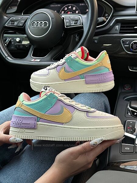 Кросівки жіночі Nike Air Force 1 Shadow beige, шкіра