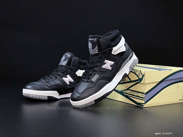 Кросівки чоловічі високі New Balance 650, чорні, шкіра