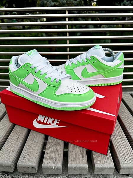 Кросівки жіночі Nike SB Dunk green & white