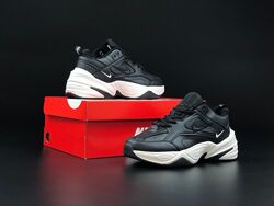 Кросівки чоловічі Nike M2k Tekno , чорні з білим, шкіра