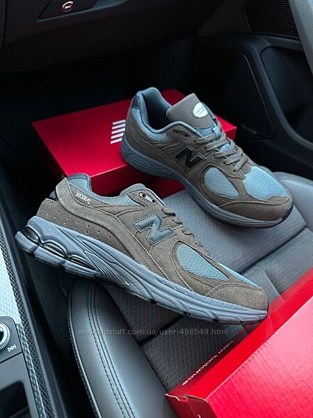 Кросівки чоловічі New Balance 2002 R grey brown, замш