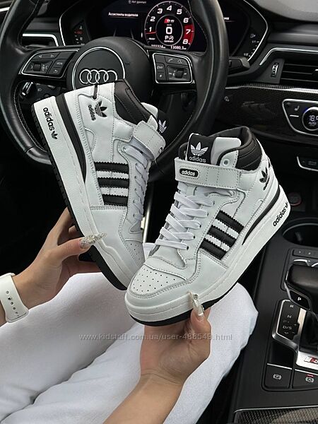 Кросівки підліткові Adidas Forum 84 Mid White/black