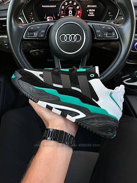 Кросівки чоловічі Adidas Niteball Black/green 