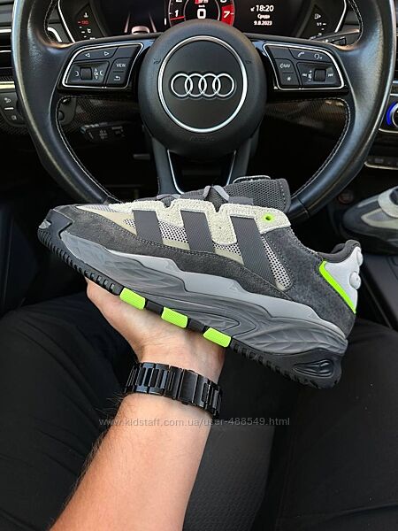 Кросівки чоловічі Adidas Niteball Gray, натур замш