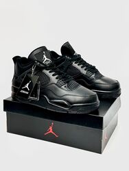 Кросівки чоловічі Nike Air Jordan Retro 4 all black