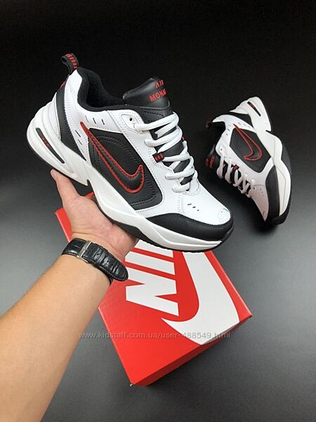 Зимові кросівки термо Nike Air Monarch white black