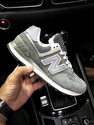 Кросівки жіночі New Balance 574, сірі, натур. замша