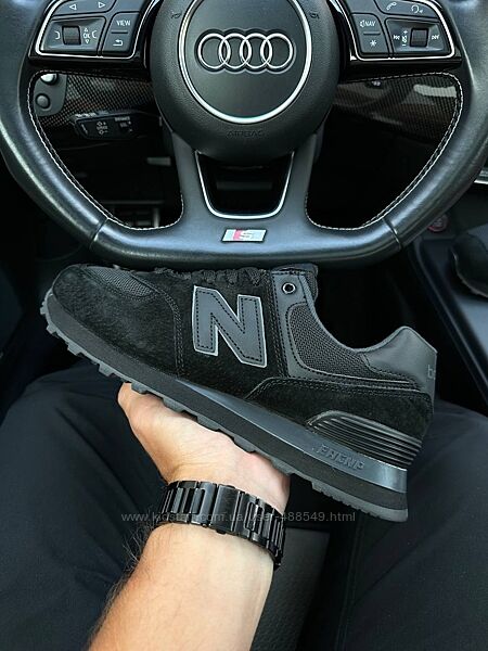 Кросівки чоловічі New Balance 574 Black натур замша