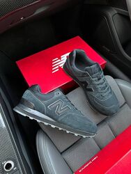 Кросівки чоловічі New Balance 574 Dark Grey натур замша