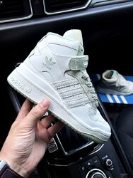 Кросівки жіночі Adidas Originals Forum 84 mid white green , шкіра 