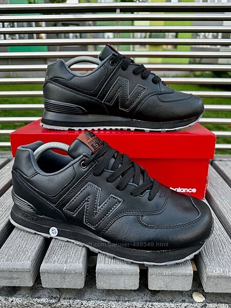 Кросівки чоловічі New Balance 574 Black, шкіра