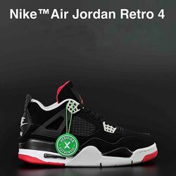 Кросівки Nike Air Jordan 4 Retro чорні з червоним