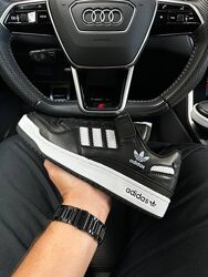 Чоловічі кросівки Adidas Forum 84 Low black white, шкіра