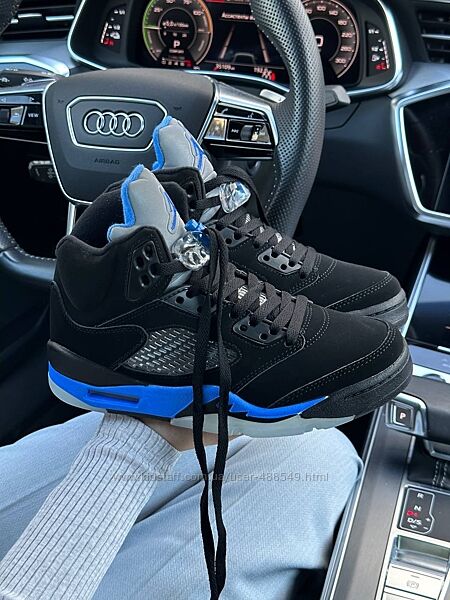 Кросівки Nike Air Jordan 5 Retro Black blue 