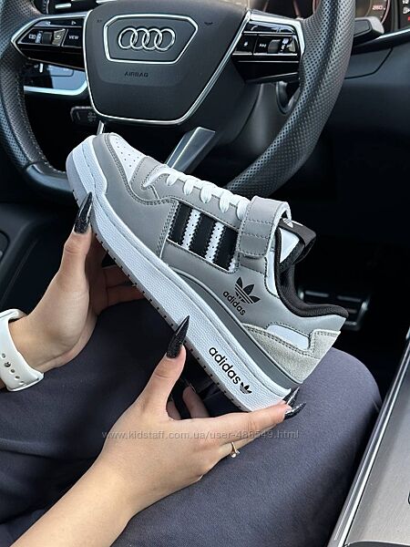 Кросівки жіночі Adidas Originals Forum 84 Low gray white, шкіра