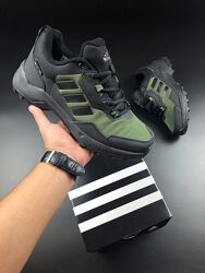 Зимові чоловічі кросівки Adidas Terrex  Gore-Tex темно зелені, на флісі
