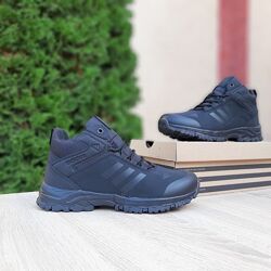 Зимові чоловічі черевики з зутром Adidas Climaproof високі чорні