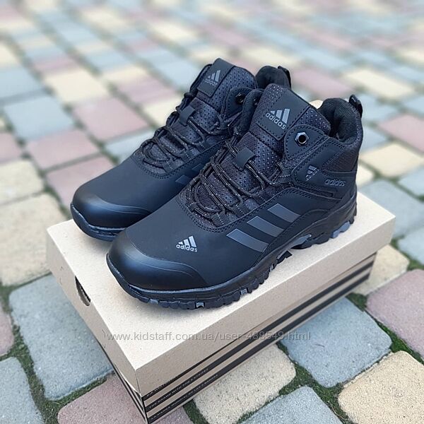 Зимові чоловічі черевики з хутром Adidas Climaproof Black