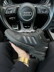 Зимові чоловічі черевики кросівки Adidas Terrex Gore-Tex Cordura black grey