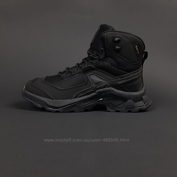 Зимові чоловічі черевики Salomon GTX Gore-Tex чорні термо