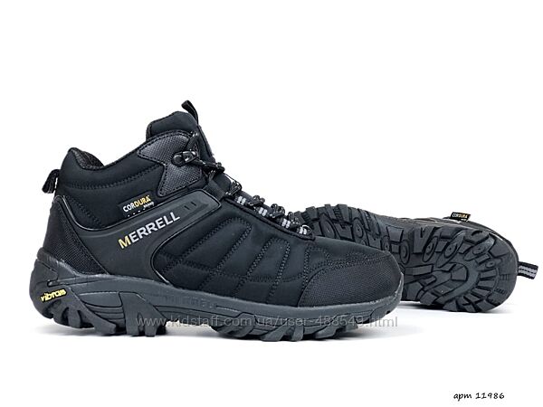 Зимові чоловічі черевики з хутром Merrell  Moc II black