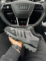 Зимові чоловічі кросівки з хутром Adidas Terrex Daroga dark grey  