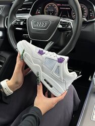 Зимові кросівки на флісі Nike Air Jordan Retro 4 Fleece termo white