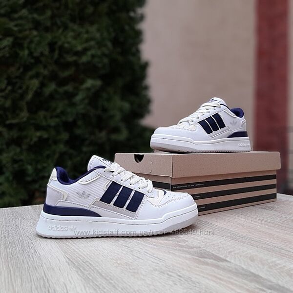 Кросівки жіночі Adidas Forum Exhibit Low бежеві з синім