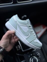 Кросівки жіночі Nike Air Jordan 1 Low white mint, шкіра