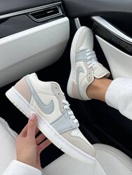 Кросівки жіночі Nike Air Jordan 1 Low beige шкіра