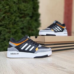 Кросівки Adidas DROP Step шкіра, чорні з помаранчевим 36-41
