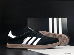 Кросівки чоловічі Adidas Samba чорні з білим