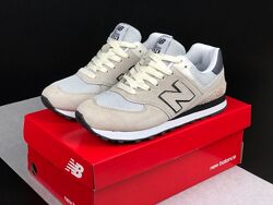 Кросівки жіночі New Balance 574 Classic бежеві, замша/текстиль